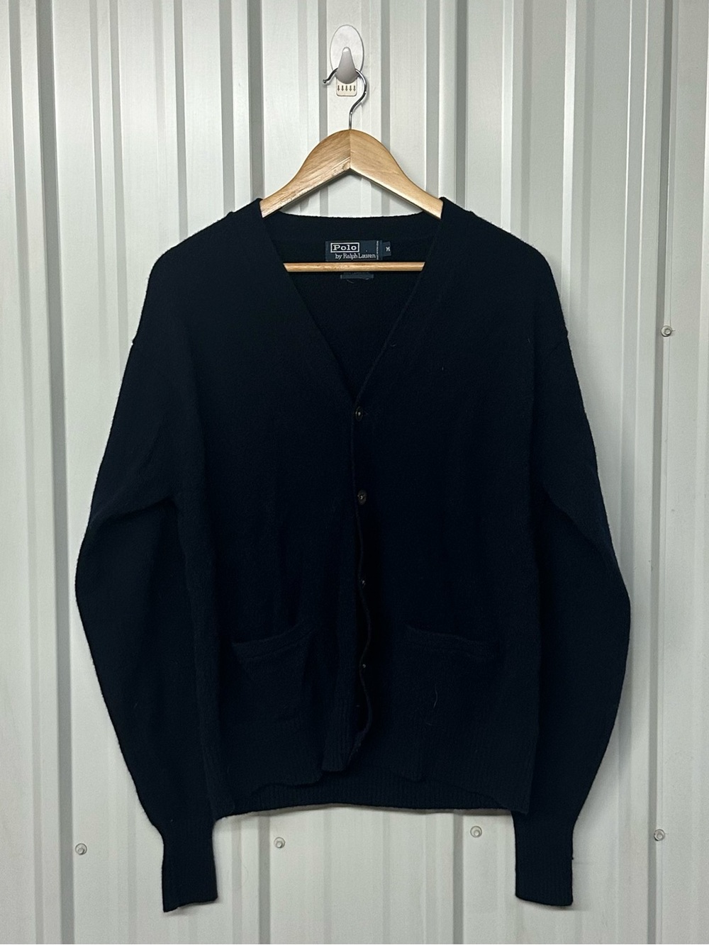 Vintage 90s Polo Ralph Lauren Blue Label Lambswool Cardigan Sweater Men’s